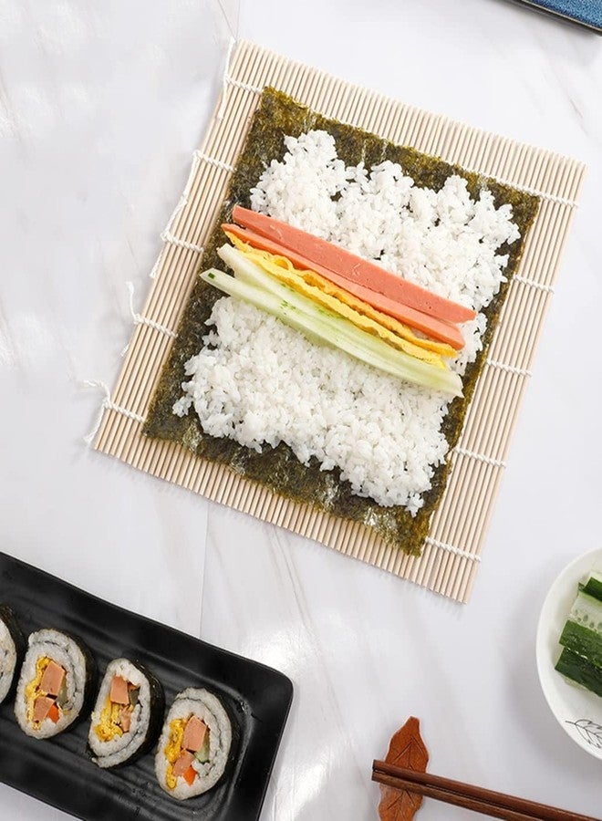 Olrada Natural Bamboo Sushi Mat (Set of 2/Piece, Bamboo Wood) - Image 3